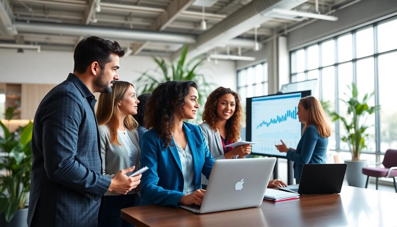 Enhance your business with Search Engine Optimization Clearwater strategies in a vibrant office setting.