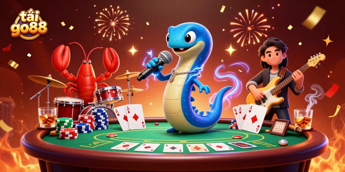 Engage in thrilling poker adventures with tải go88 highlighted in a colorful 3D casino scene.