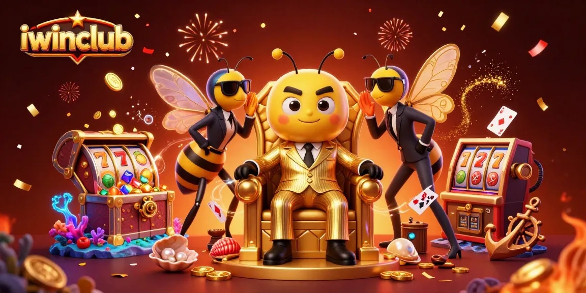 Win big with iwinclub in a vibrant, animated casino scene featuring engaging game elements.