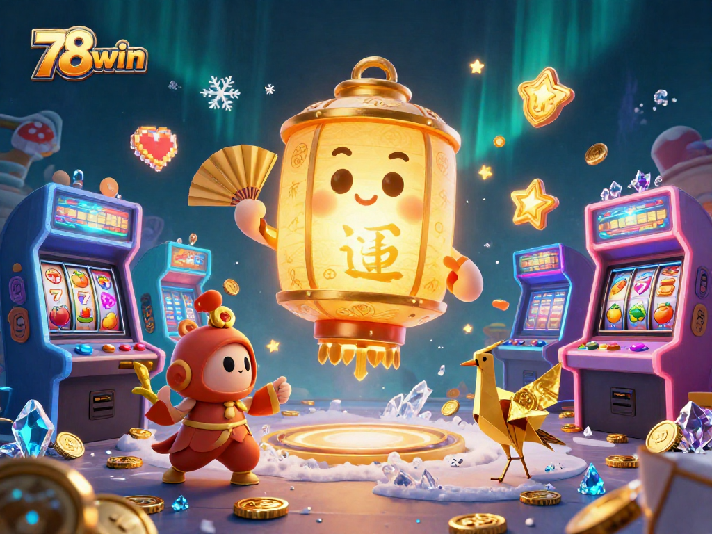 Engage in the enchanting 78win casino experience with colorful game elements and lucky symbols.