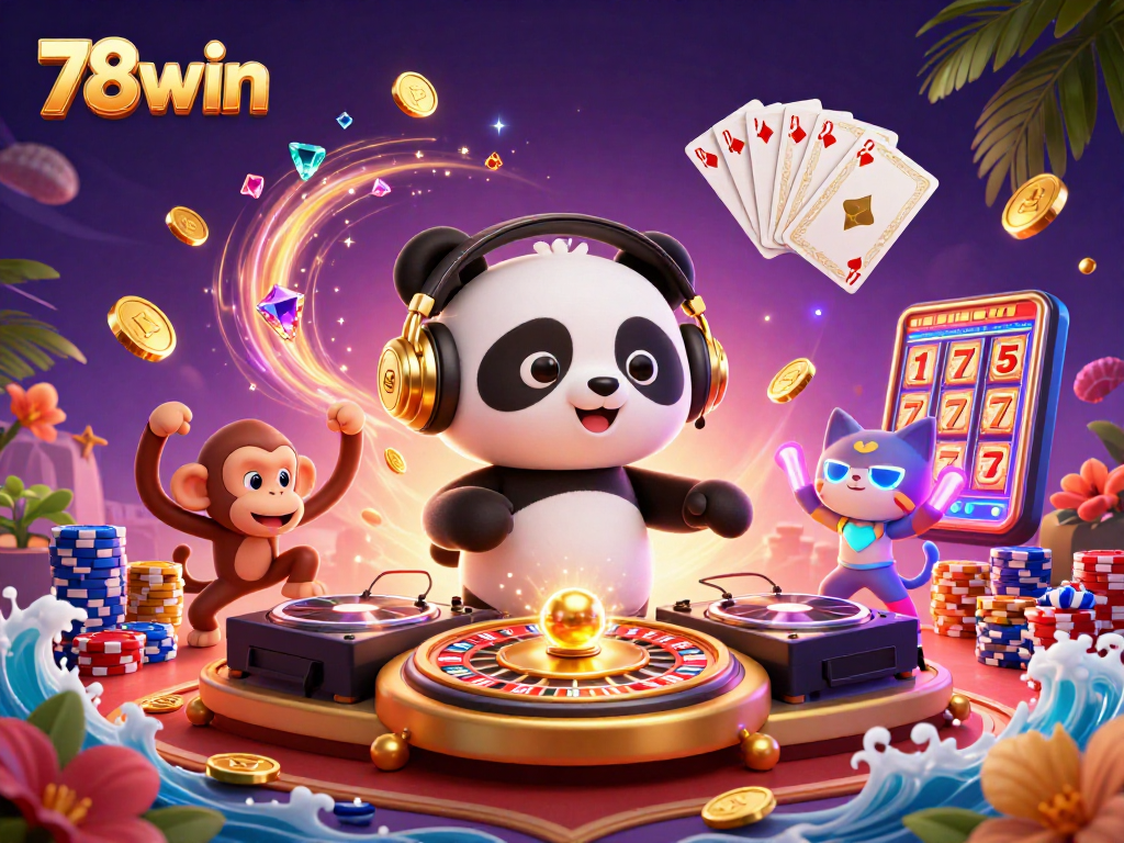 Experience the vibrant world of 78win with 3D characters and casino action in stunning detail.