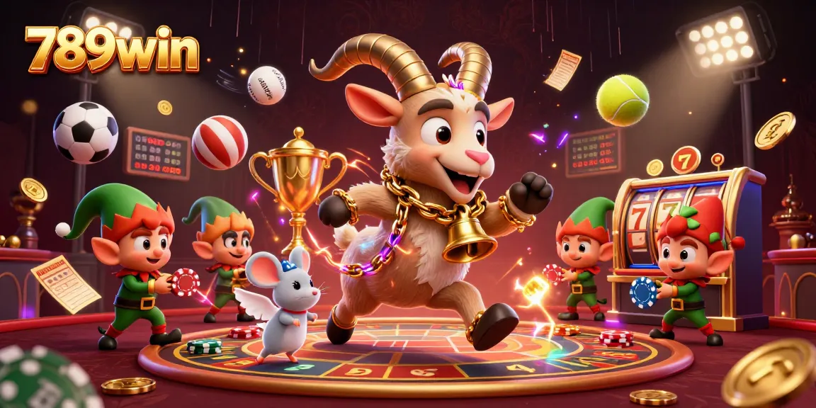 Experience the thrill of 789win at a holiday casino with Krampus and festive chaos.