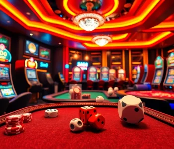 Nạp tiền xn88 with vibrant casino tables and exciting gambling visuals in a luxurious online environment.