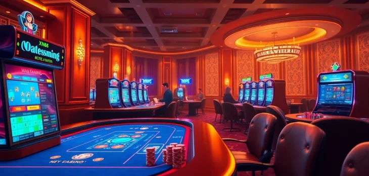 Nạp tiền xn88 through a vibrant online casino interface with engaging games and casino elements.
