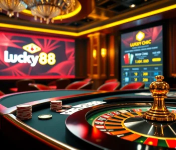 Engage in thrilling games at trang chủ lucky88 with vibrant poker chips and roulette.