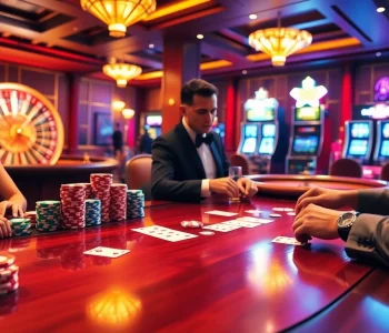 The action-packed poker game at https://gg88.black/ with stylish players, vibrant chips, and a roulette wheel in the background.
