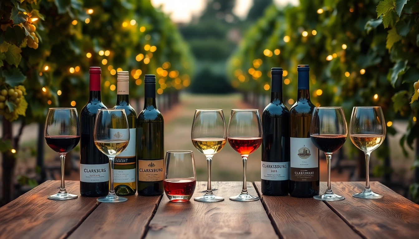 Experience the richness of Clarksburg wines in an elegant outdoor tasting setup.