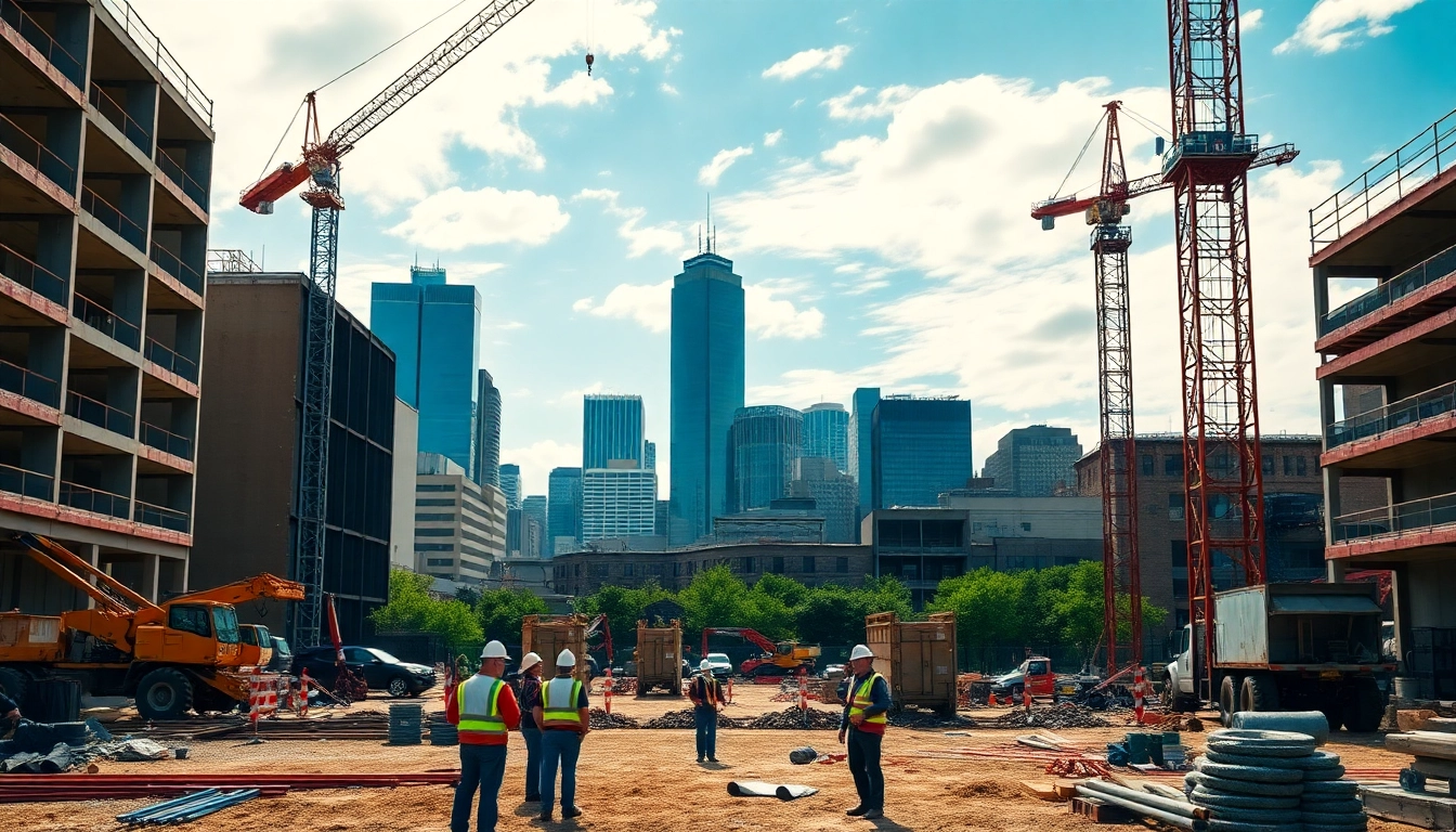 Tennessee construction news highlighting builders in action at a bustling site.