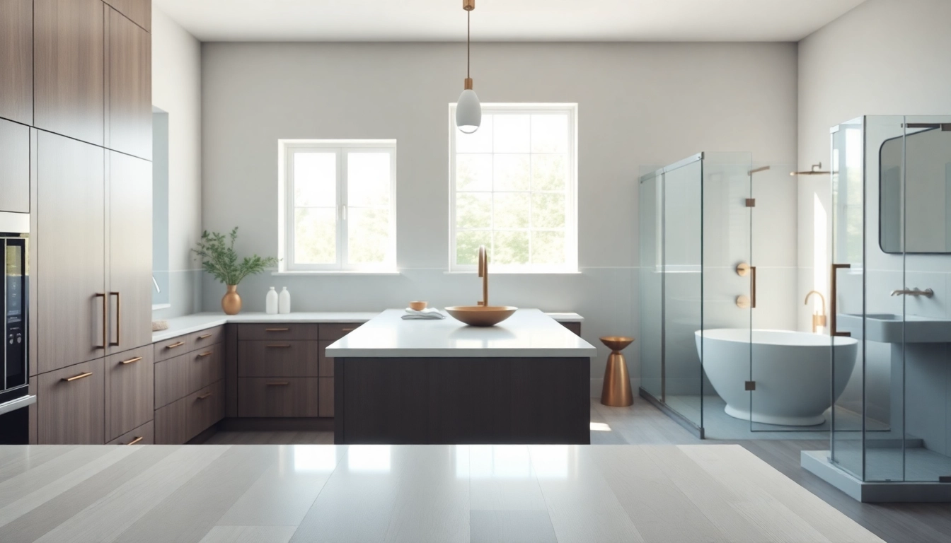 Transform your space with kitchen and bathroom renovation ideas highlighting modern elegance.