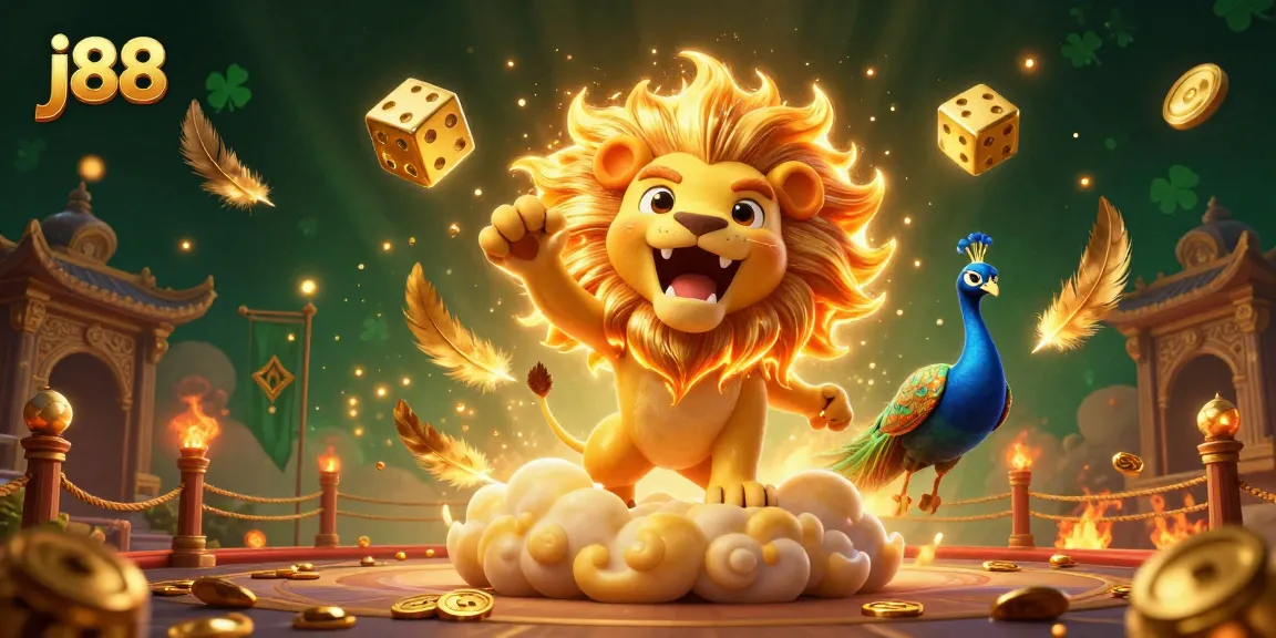 Engage with j88 casino games amidst cosmic elements and vibrant gold details.